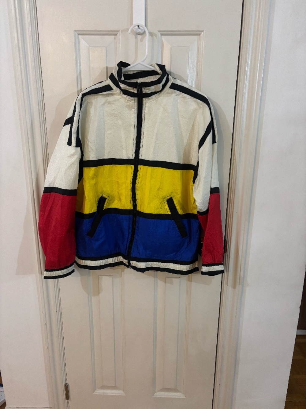 Vintage 80s windbreaker Piet Mondrian  style * accepting offers